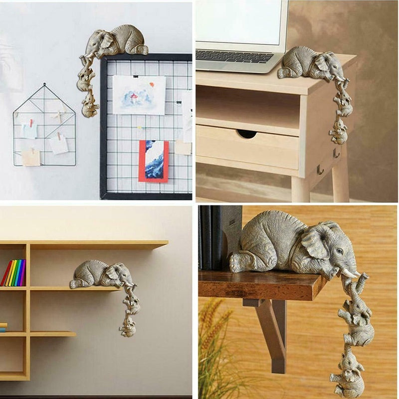 Artesanías de resina madre amor elefante