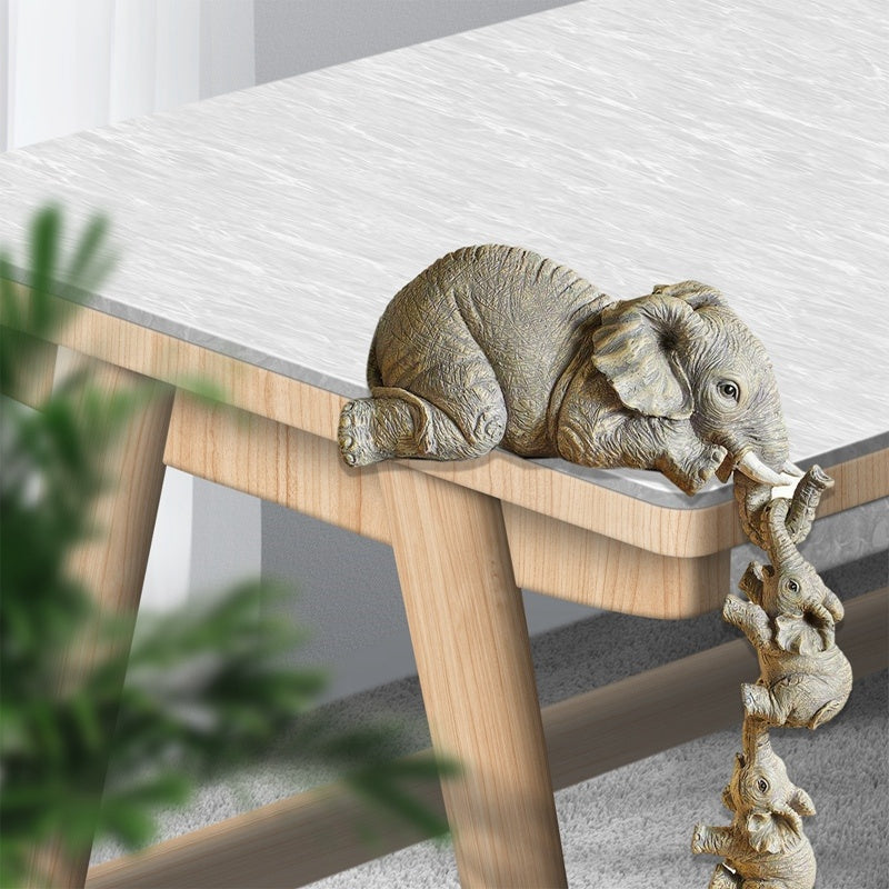 Artesanías de resina madre amor elefante