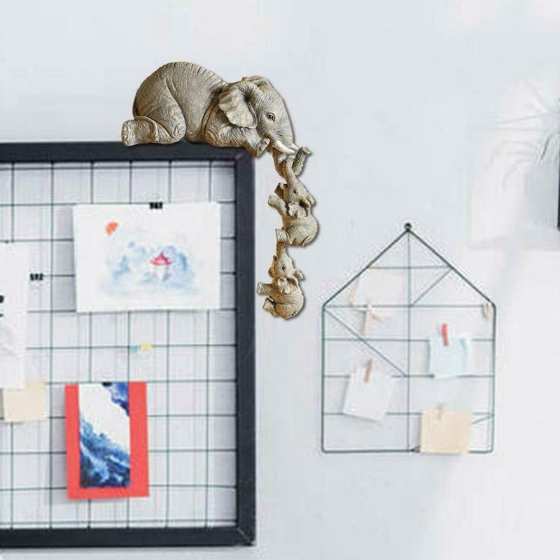 Artesanías de resina madre amor elefante