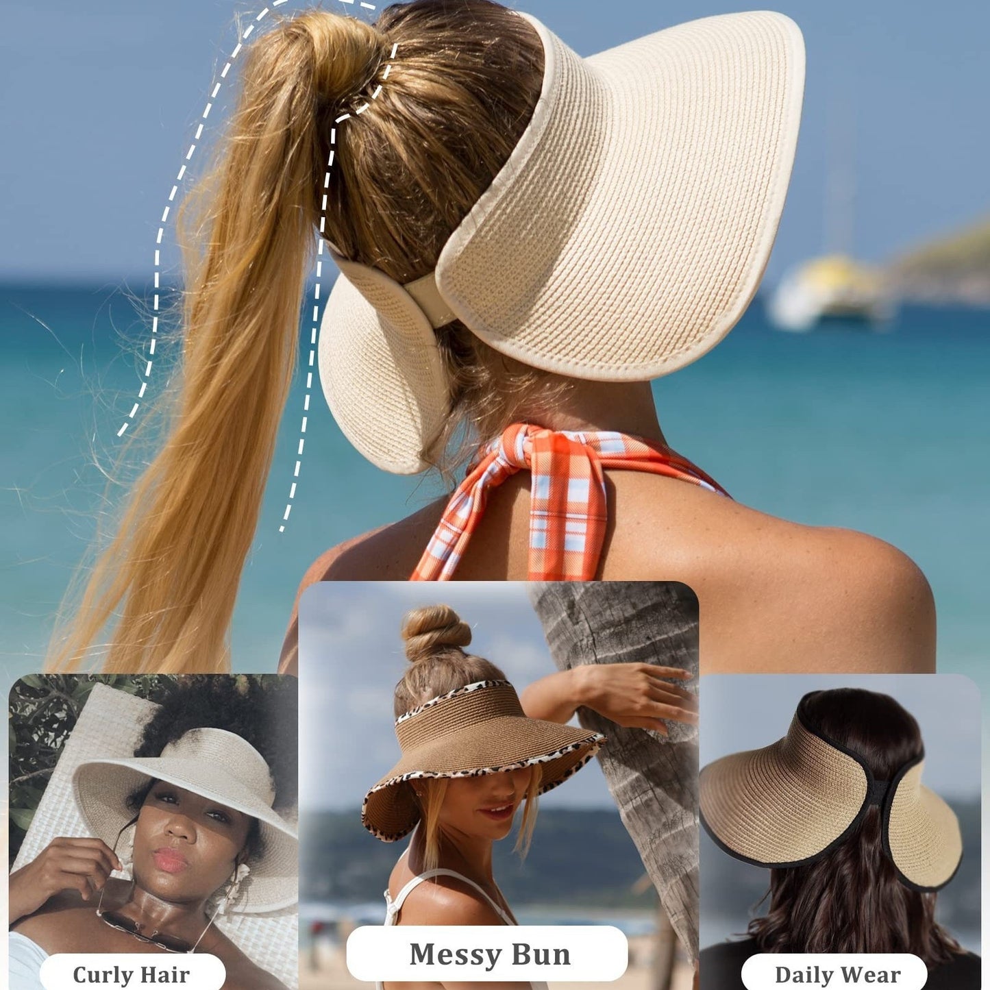 Wide Brim Visor for Women
