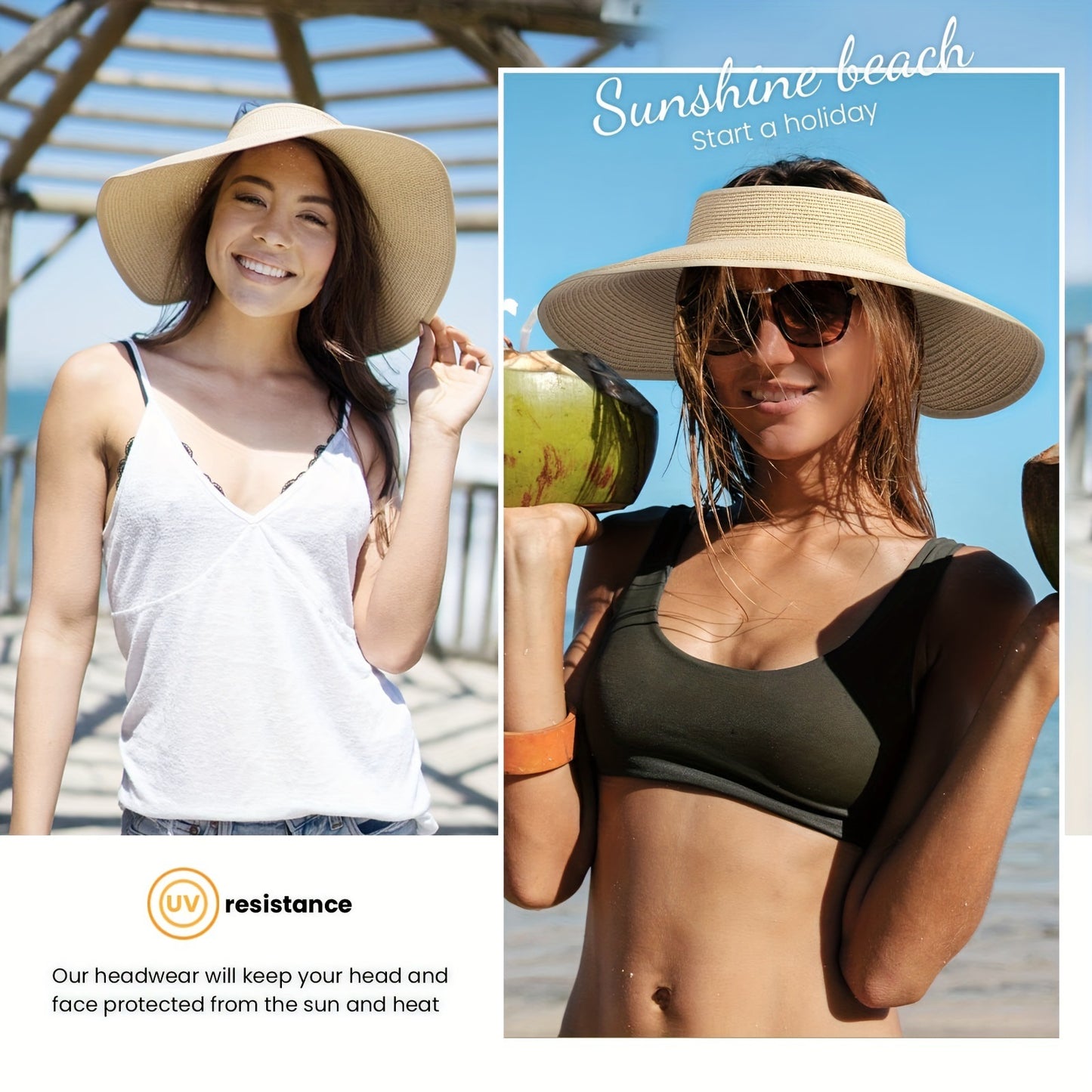 Wide Brim Visor for Women