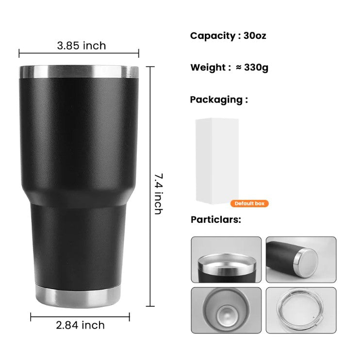 Vacuum Insulated Stainless Steel Travel Mug - 20oz & 30oz with Accessories
