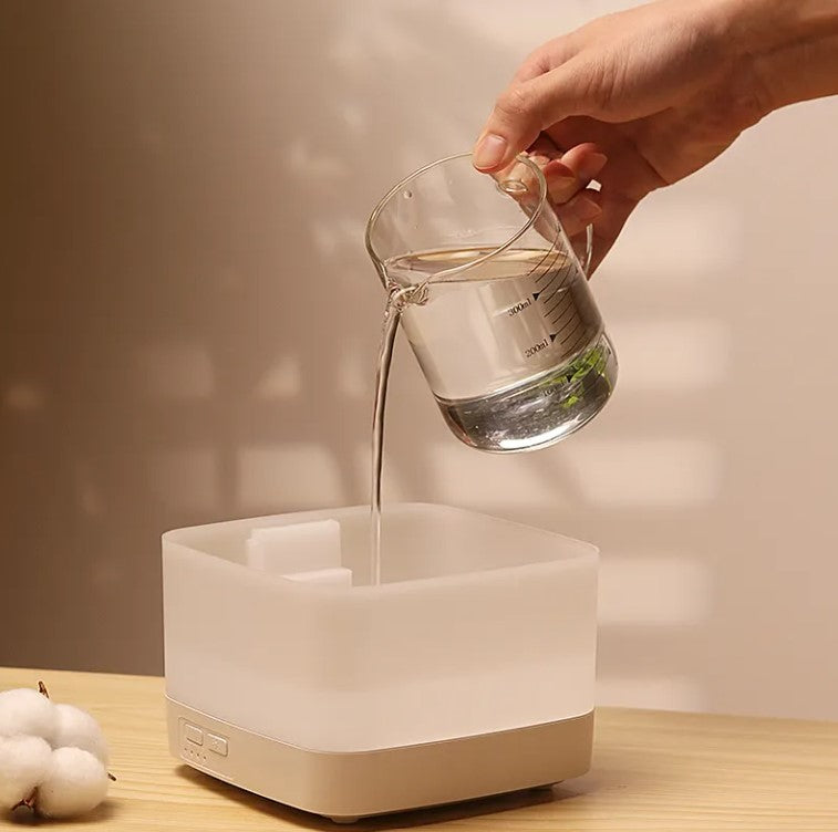 800ML Air Humidifier with Remote Control and Aroma Diffuser - Multicolor LED Light