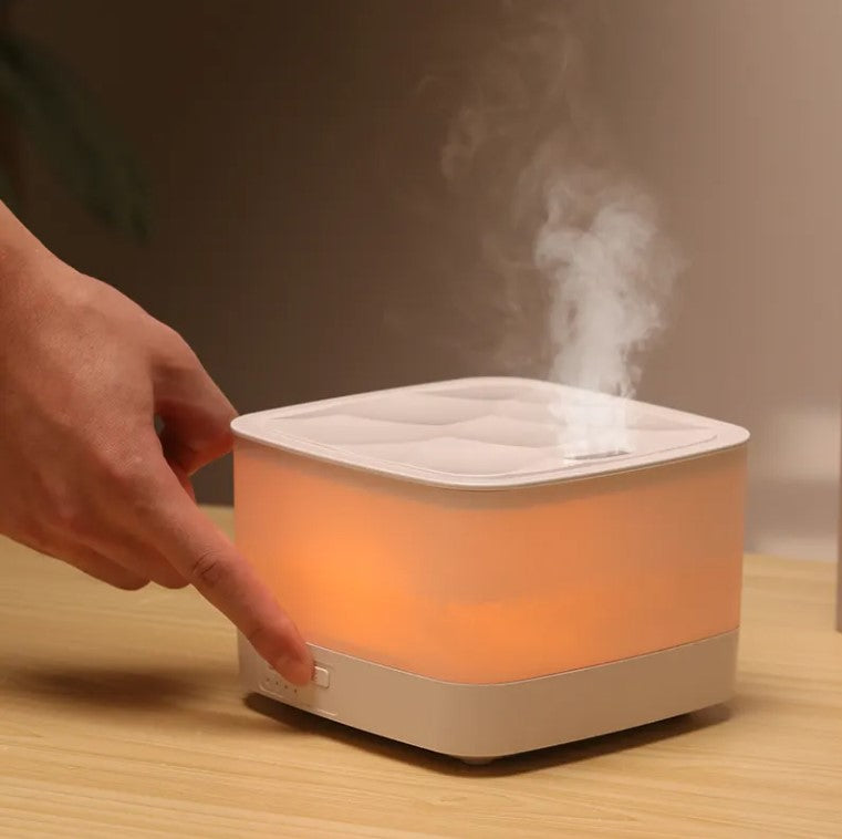 800ML Air Humidifier with Remote Control and Aroma Diffuser - Multicolor LED Light