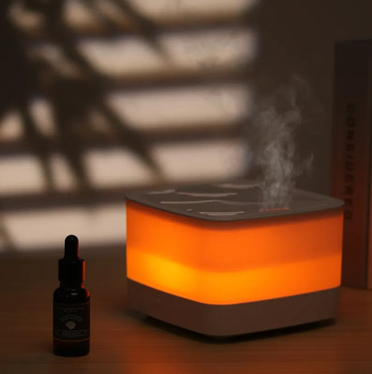 800ML Air Humidifier with Remote Control and Aroma Diffuser - Multicolor LED Light