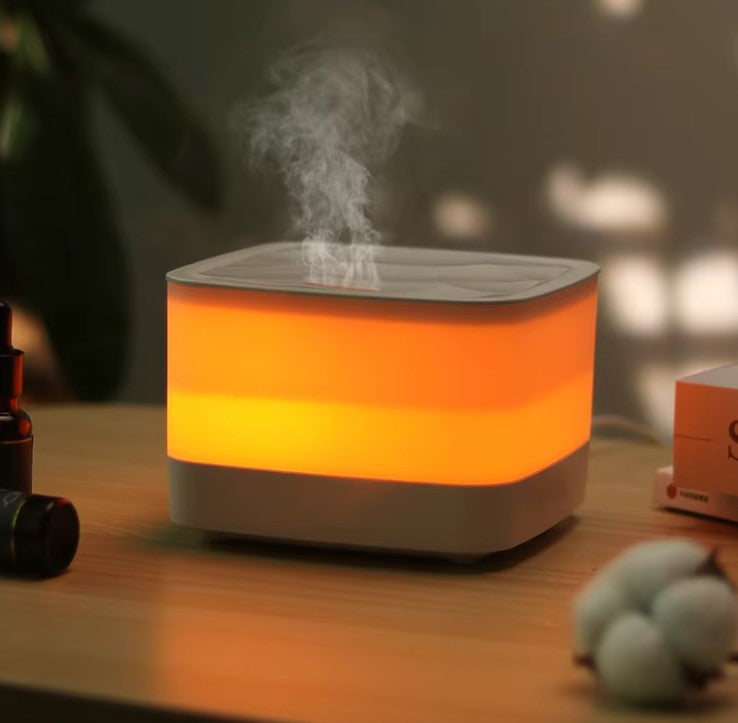 800ML Air Humidifier with Remote Control and Aroma Diffuser - Multicolor LED Light