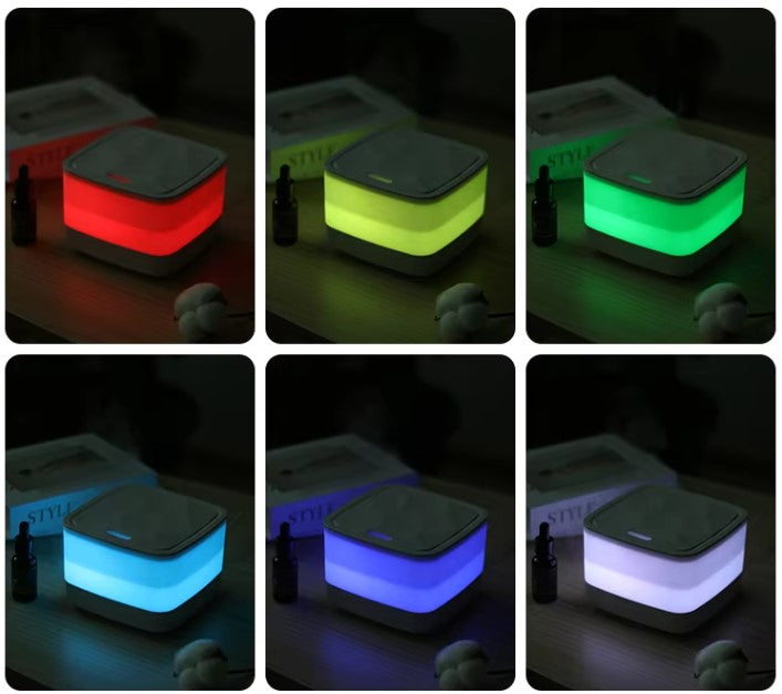 800ML Air Humidifier with Remote Control and Aroma Diffuser - Multicolor LED Light