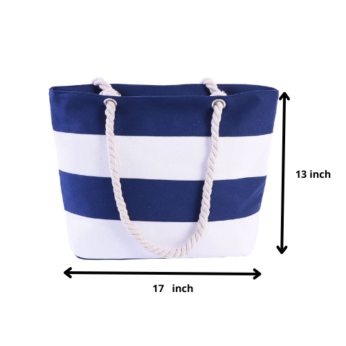 Classic canvas tote with zipper