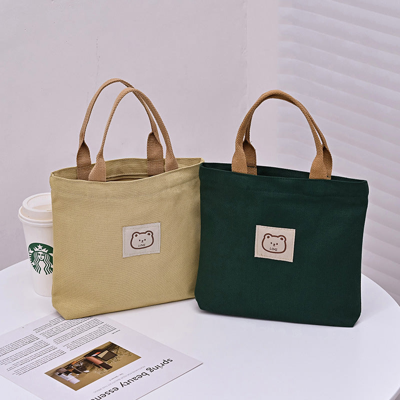 Stylish and practical canvas totes featuring cute bears