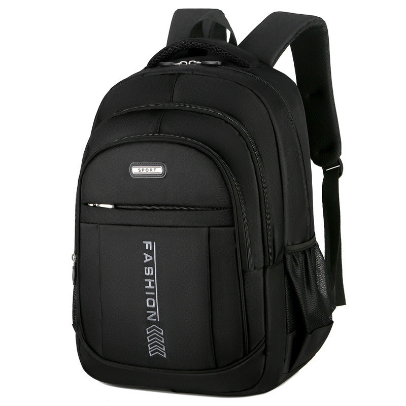 Casual Black 20-Inch Waterproof Backpack