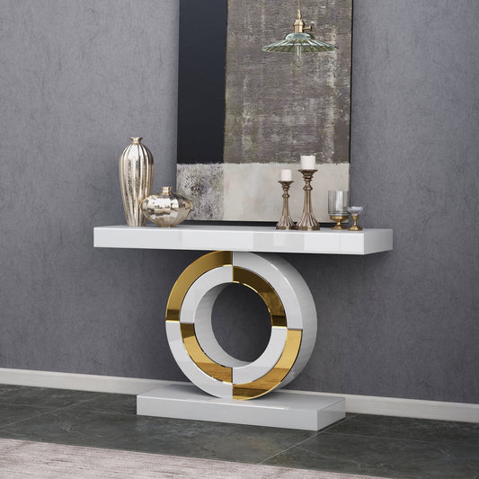 Circular Mirror Console: Elegance and Functionality