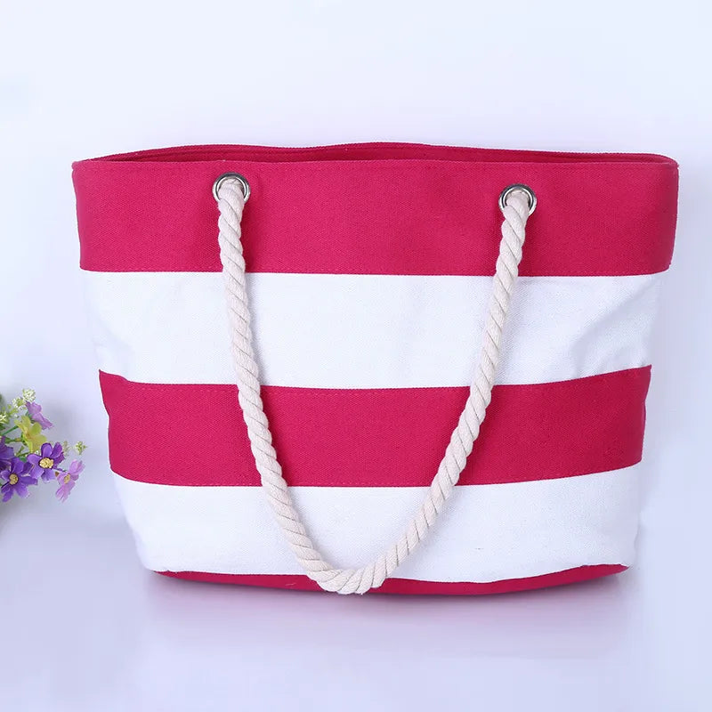 Classic canvas tote with zipper